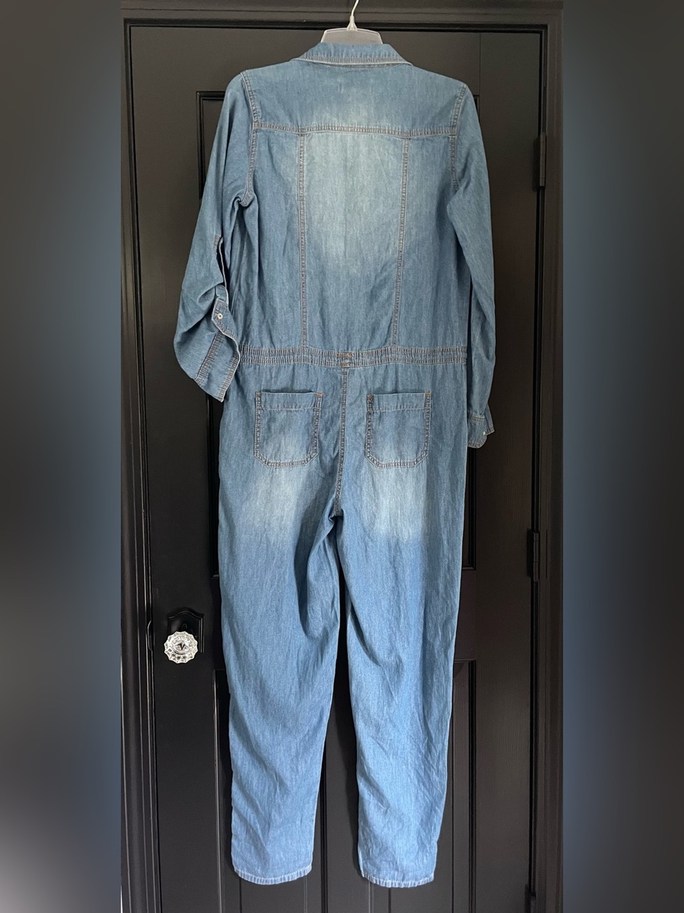 Dollhouse Light Blue Denim Utility Jumpsuit - Picture 2 of 5